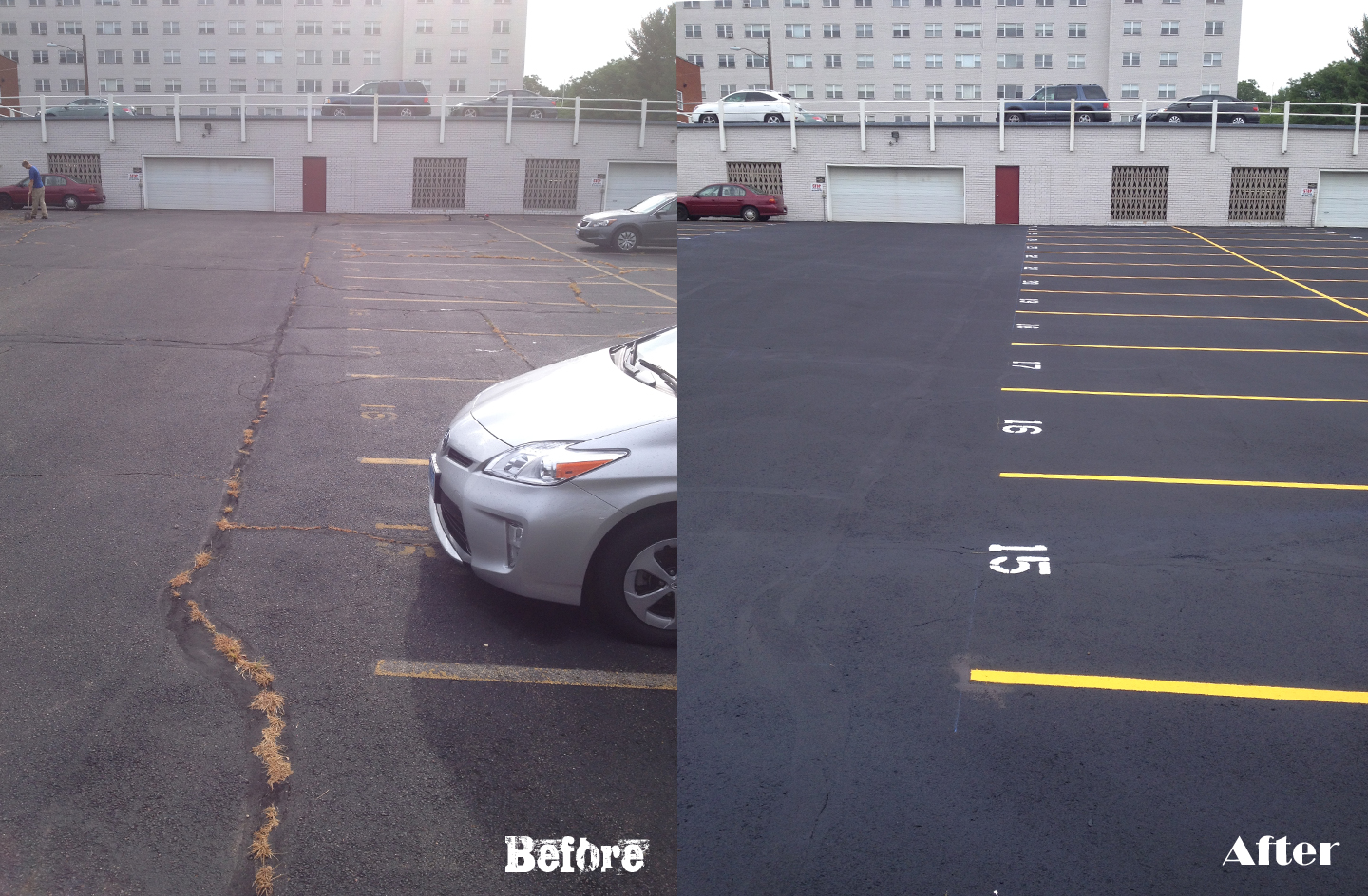 Before and After: Commercial Parking Lot
